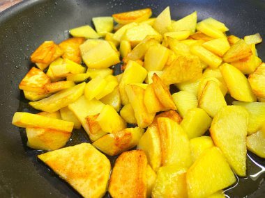 Kızarmış patates, tabak, kızartma tavası, yağ, kızartma, tuz, kalori, yağ, aşçı, mutfak, yemek,.