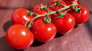 Asmada domates, domates, domates, domates, kırmızı, vegan, organik, botanik, yemek, sebze, lezzetli, vitamin, sağlık, uzun yaşam.