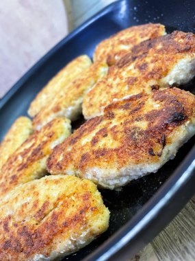 Pirzola, et, kızartma, yemek, tava, yemek, mutfak, yağ