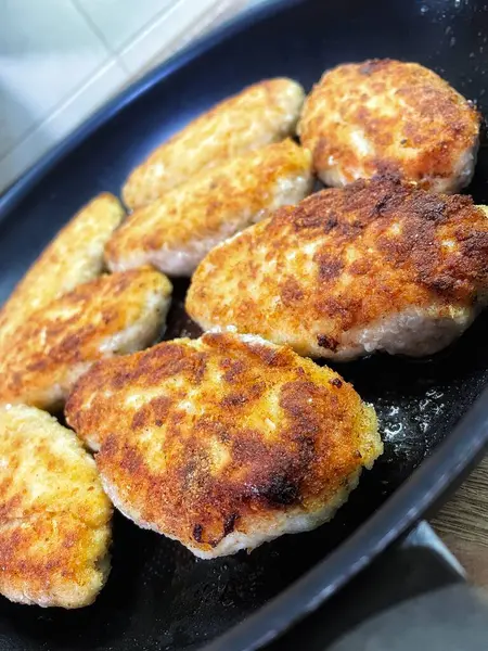 Pirzola, et, kızartma, yemek, tava, yemek, mutfak, yağ