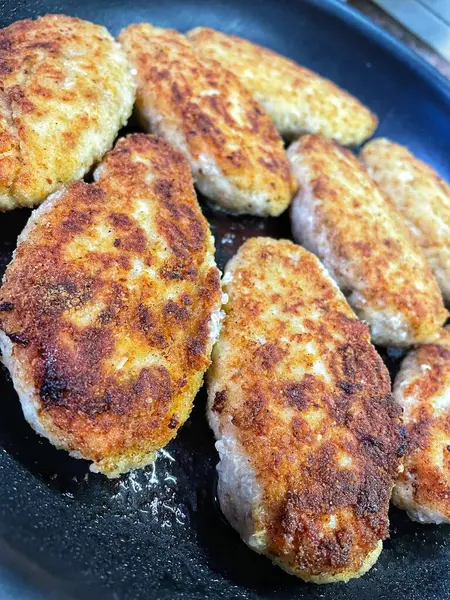 Pirzola, et, kızartma, yemek, tava, yemek, mutfak, yağ