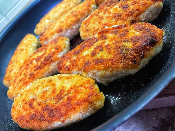 Pirzola, et, kızartma, yemek, tava, yemek, mutfak, yağ