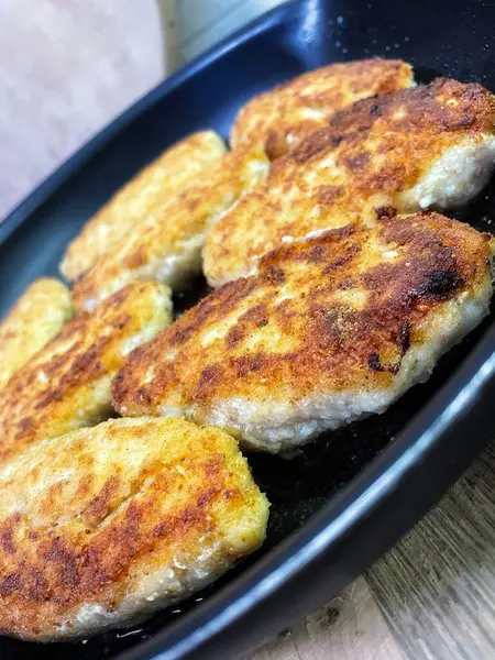 Pirzola, et, kızartma, yemek, tava, yemek, mutfak, yağ