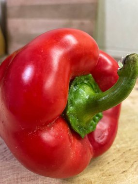 Kırmızı biber, vegan, sebze, masa, organik, yemek, yemek, mutfak, vitamin, sağlık 