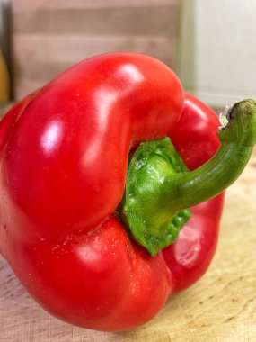 Kırmızı biber, vegan, sebze, masa, organik, yemek, yemek, mutfak, vitamin, sağlık 