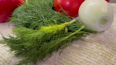 Taze sebze, salatalık, soğan, domates, biber.