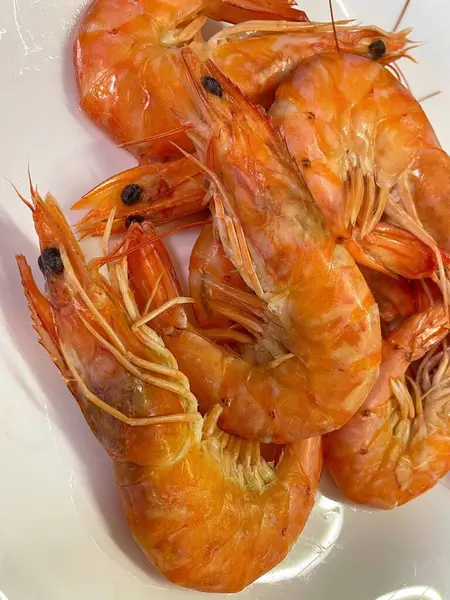 İştah açıcı kral karidesleri, karides, deniz ürünleri.