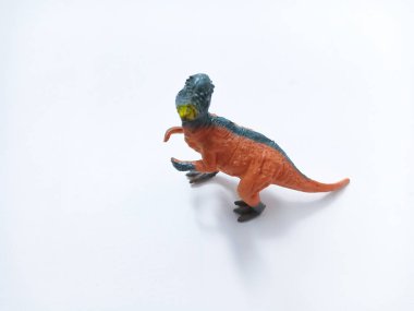 Pachycephalosaurus Oyuncak Figürü. Beyaz arka planda izole edilmiş plastik dinozor oyuncağı. Pachycephalosaurus bir pachycephalosaurid dinozor cinsidir..