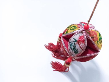 Çin Yeni Yıl Asma Dekorasyonu. Geleneksel Tatil Ay Yılbaşı Fenerleri Dekorasyonu