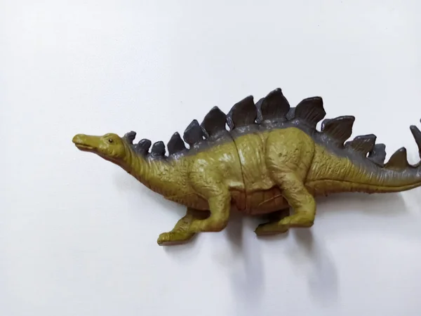 Figura Juguete Dinosaurio Stegosaurus Juguete Dinosaurio Plástico Aislado Sobre Fondo —  Fotos de Stock