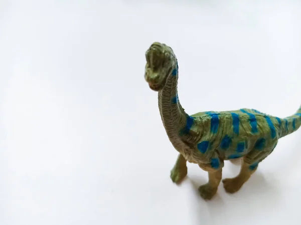 Figura Juguete Dinosaurio Apatosaurus Juguete Dinosaurio Plástico Aislado Sobre Fondo —  Fotos de Stock