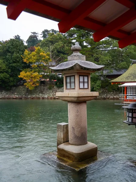 Giappone 2015 Nov Lanterne Nel Santuario Itsukushima Miyajima Prefettura Hiroshima — Foto Stock