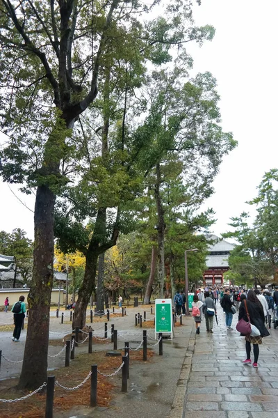 Japonsko 2015 Listopad Buddhistický Chrám Todaiji Brána Starověkém Hlavním Městě — Stock fotografie