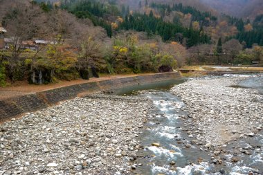 Japonya 2015 Kasım 22, Geleneksel Japon Shirakawa Köyü. Hala hayatta olan eski bir Japon köyü