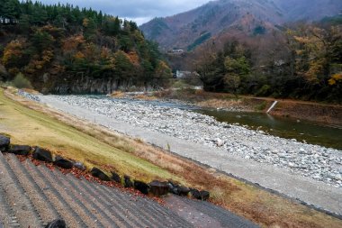 Japonya 2015 Kasım 22, Geleneksel Japon Shirakawa Köyü. Hala hayatta olan eski bir Japon köyü