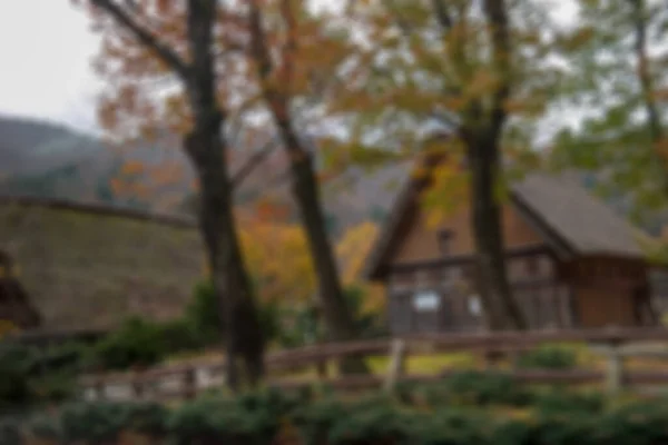 Дефокусировка Всемирного Наследия Традиционная Японская Деревня Ширава Старая Японская Деревня — стоковое фото