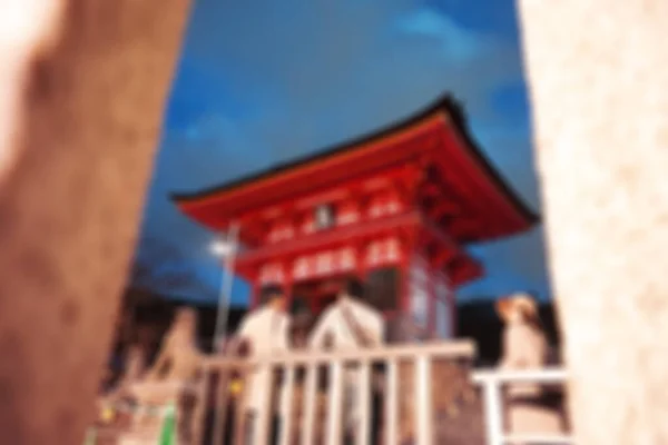 Kyoto 2015 Novembro Desfocado Blur Fundo Kiyomizu Dera Templo Pagode — Fotografia de Stock