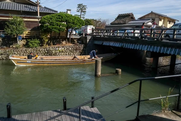Kioto 2015 Lis Rzeka Katsura Pobliżu Mostu Togetsukyo Arashiyama — Zdjęcie stockowe