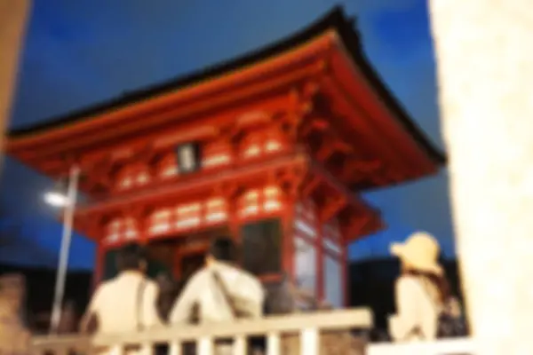 Kioto 2015 Lis Rozproszone Lub Rozmyte Tło Kiyomizu Dera Temple — Zdjęcie stockowe