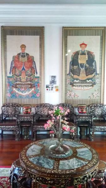 ペナン2018 10月15日 ピナン ペラナカン邸宅 家博物館 歴史的なジョージタウンにあるピナン ペラナカン邸宅博物館の中 マレーシア ユネスコ世界遺産 — ストック写真