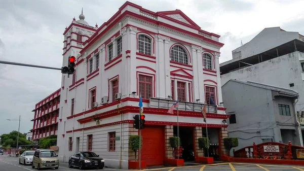 槟城2018年10月15日 位于槟城地区的中央消防局宏伟建筑 — 图库照片