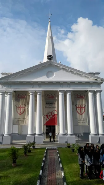 槟城2018年10月15日 马来西亚槟城圣乔治英国圣公会教堂 圣乔治教堂是东南亚最古老的英国圣公会教堂 — 图库照片