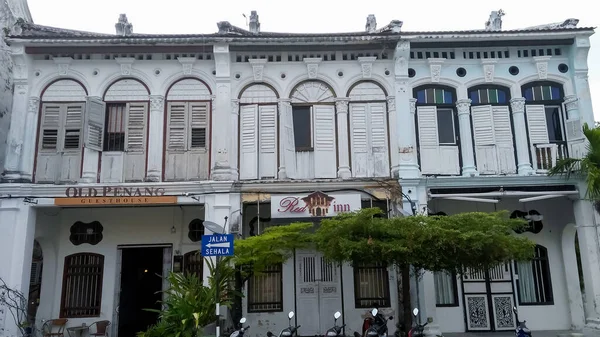 Penang 2018 Oct Old Penang Guesthouse Old Building Famous Pinang — Stock Photo, Image