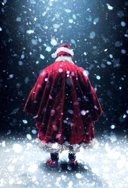 Horizontal shot of a Charismatic Santa at start of Christmas 3d illustrated