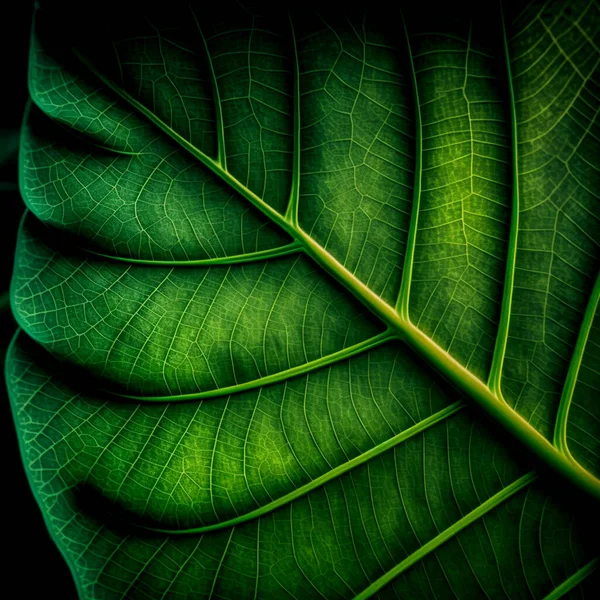 Close up shot of beautiful leaf 3d illustrated