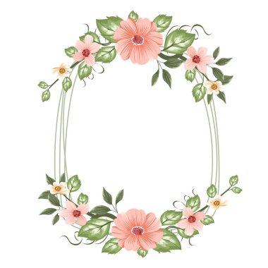 Suluboya çiçek çelengi. Çiçek çelengi