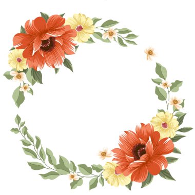 suluboya çiçek tasarımı, vektör kartı