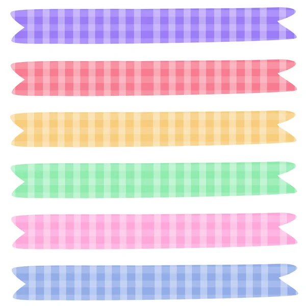 Ensemble Rayures Vectorielles Colorées — Image vectorielle
