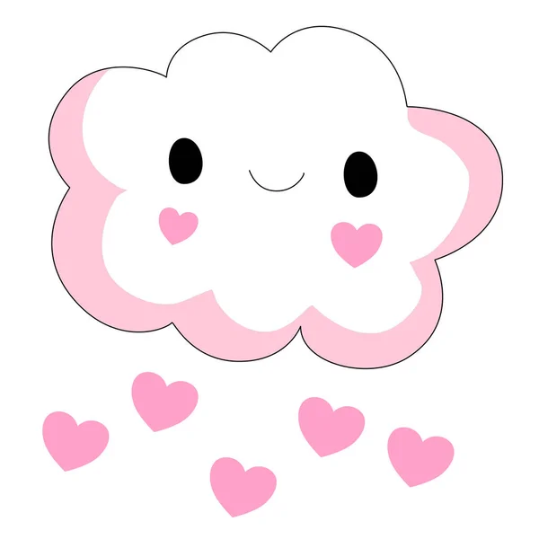 Feliz Día San Valentín Nube Dibujos Animados — Archivo Imágenes Vectoriales
