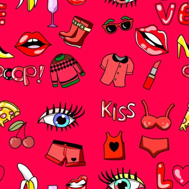 Moda dudaklı vektörsüz arkaplan