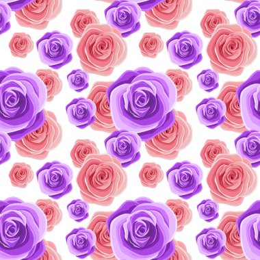 Kusursuz çiçek arkaplanı ve güller. suluboya resimleme