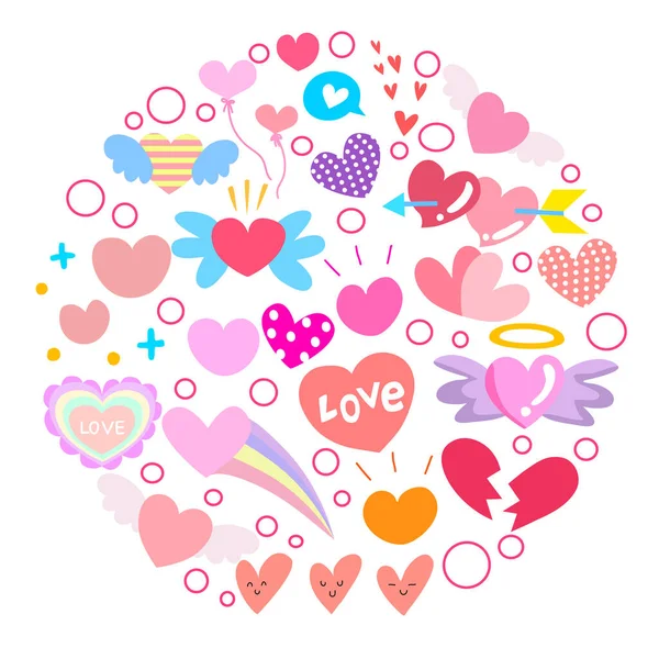 День Святого Валентина Сердце Поздравительная Открытка Векторный Фон — стоковый вектор
