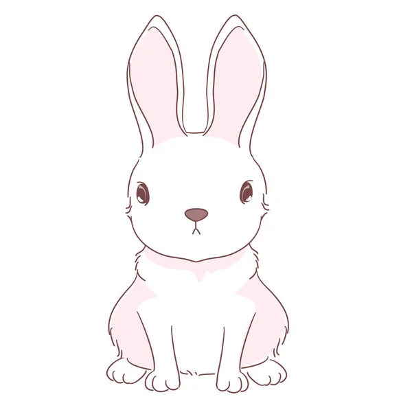 Cute Bunny Rabbit Cartoon Character — Stock Vector