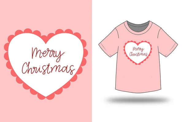 Shirt Print Christmas Tree — Stock Vector