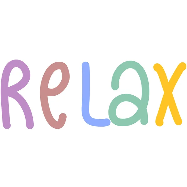 Relax Hand Drawn Lettering — Stock Vector