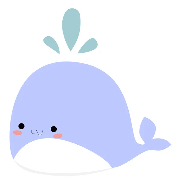 Εικονογράφηση Διάνυσμα Κινουμένων Σχεδίων Χαριτωμένο Φάλαινα — Διανυσματικό Αρχείο