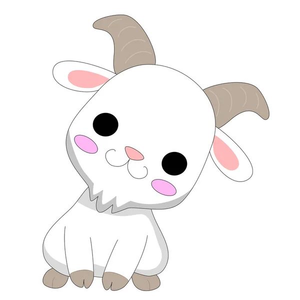 Carino Piccolo Coniglio Cartone Animato Personaggio Vettore Illustrazione Design — Vettoriale Stock