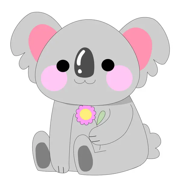 Ilustração Vetorial Desenho Animado Bonito Koala Desenho Animado — Vetor de Stock