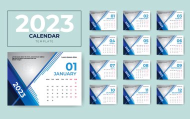 CALENDAR DESIGN 2023, CALENDAR TEMPLATE, 12 PAGES CALIGN 2023, DESK CALENDAR DESIGN 2023