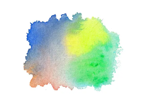Tache Éclaboussure Aquarelle Isolée Colorée Vecteur Éclaboussure Aquarelle Dessiné Main — Image vectorielle