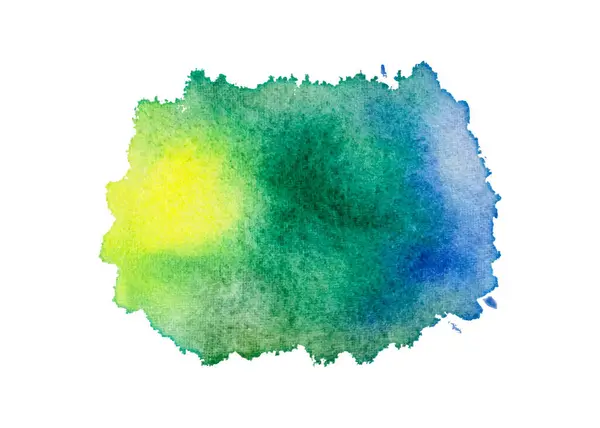 Tache Éclaboussure Aquarelle Isolée Colorée Vecteur Éclaboussure Aquarelle Dessiné Main — Image vectorielle