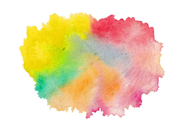 カラフルな分離された水彩スプラッタの汚れ 手描きの水彩スプラッシュベクトル 多色の水彩スプラッシュ — ストックベクタ