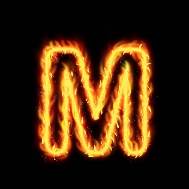 Ateş alfabesi harfleri izole, alfabe metin efekti siyah arkaplan, alfabe büyük harf metin efekti