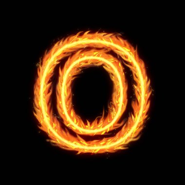 Ateş alfabesi harfleri izole, alfabe metin efekti siyah arkaplan, alfabe büyük harf metin efekti