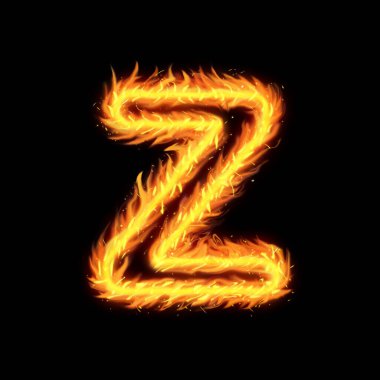 Ateş alfabesi harfleri izole, alfabe metin efekti siyah arkaplan, alfabe büyük harf metin efekti