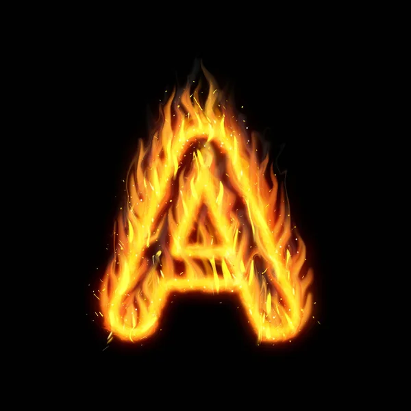 Изолированные Буквы Алфавита Огня Эффект Текста Алфавита Огня Черном Фоне — стоковое фото